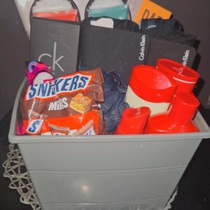 Calvin Klein Red and Gray Accent Baskets